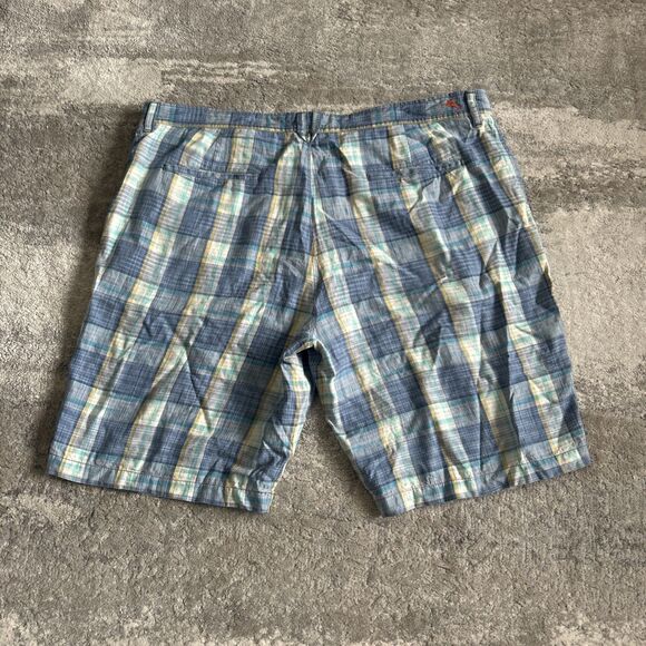 Tommy Bahama Shorts Mens Size 42 Plaid Flat Front Blue White Yellow Linen Silk - Picture 5 of 5
